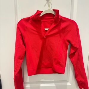 All in Motion Red Long Sleeve Top